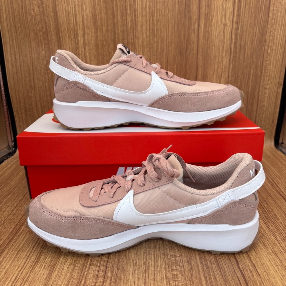 Nike Waffle Debut Womens 9 Particle Beige White DH9523-201 Retro Sneakers NEW - Picture 2 of 7
